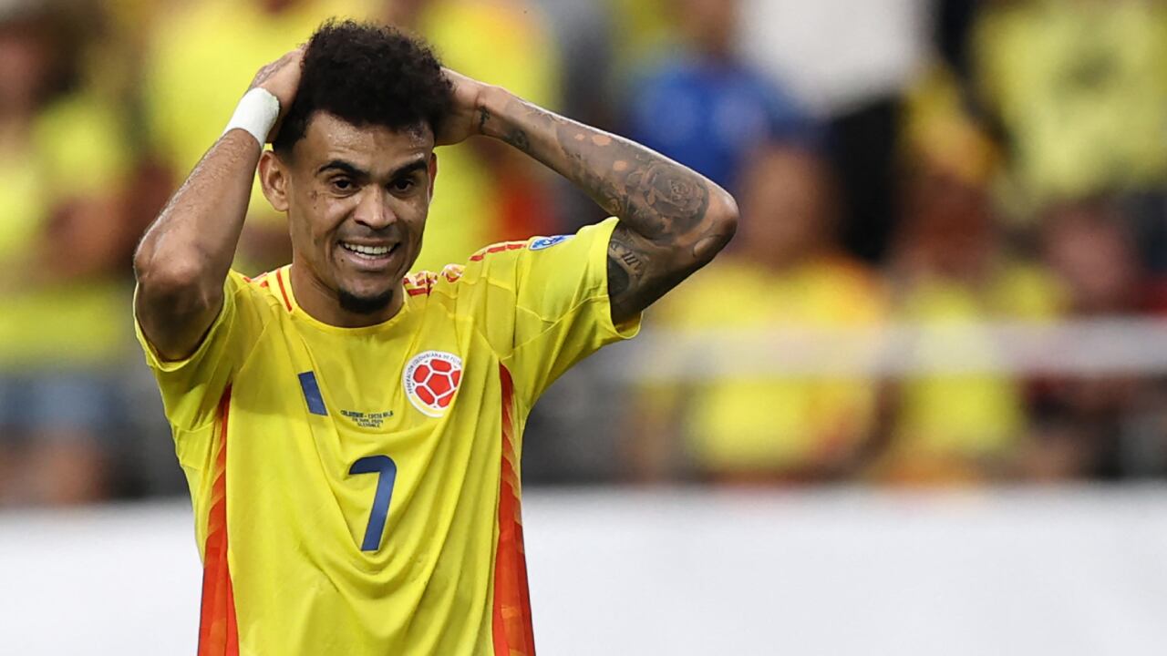 Luis Díaz, jugador del Liverpool, en la Copa América con la Selección Colombia