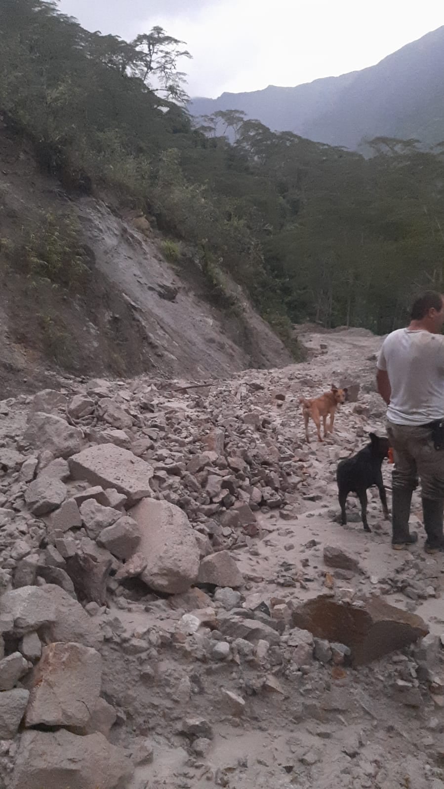 Avalancha en la vía que conecta a Pamplona, Norte de Santander, con  Saravena, Arauca.