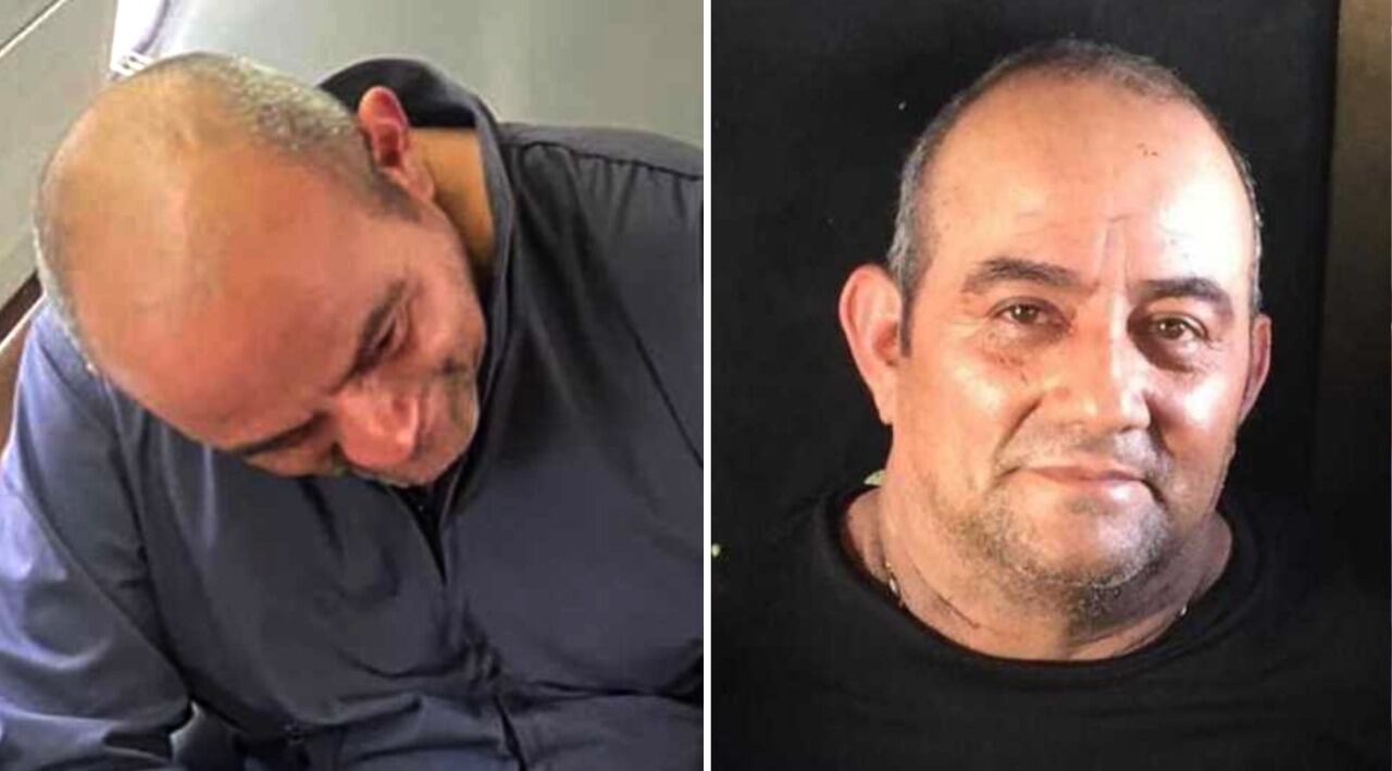 'Otoniel' el 23 de octubre tras ser capturado y ahora en el avión de la DEA rumbo a Estados Unidos.