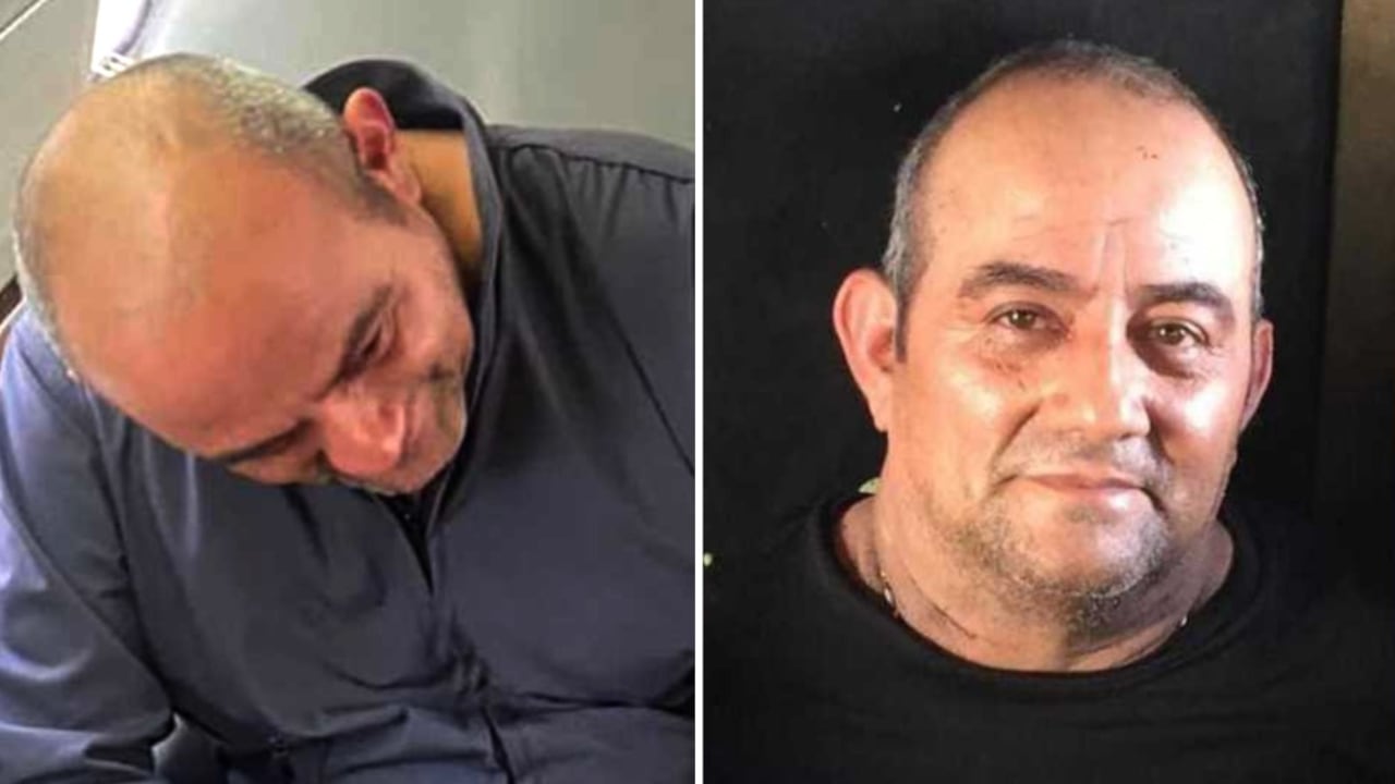 'Otoniel' el 23 de octubre tras ser capturado y ahora en el avión de la DEA rumbo a Estados Unidos.