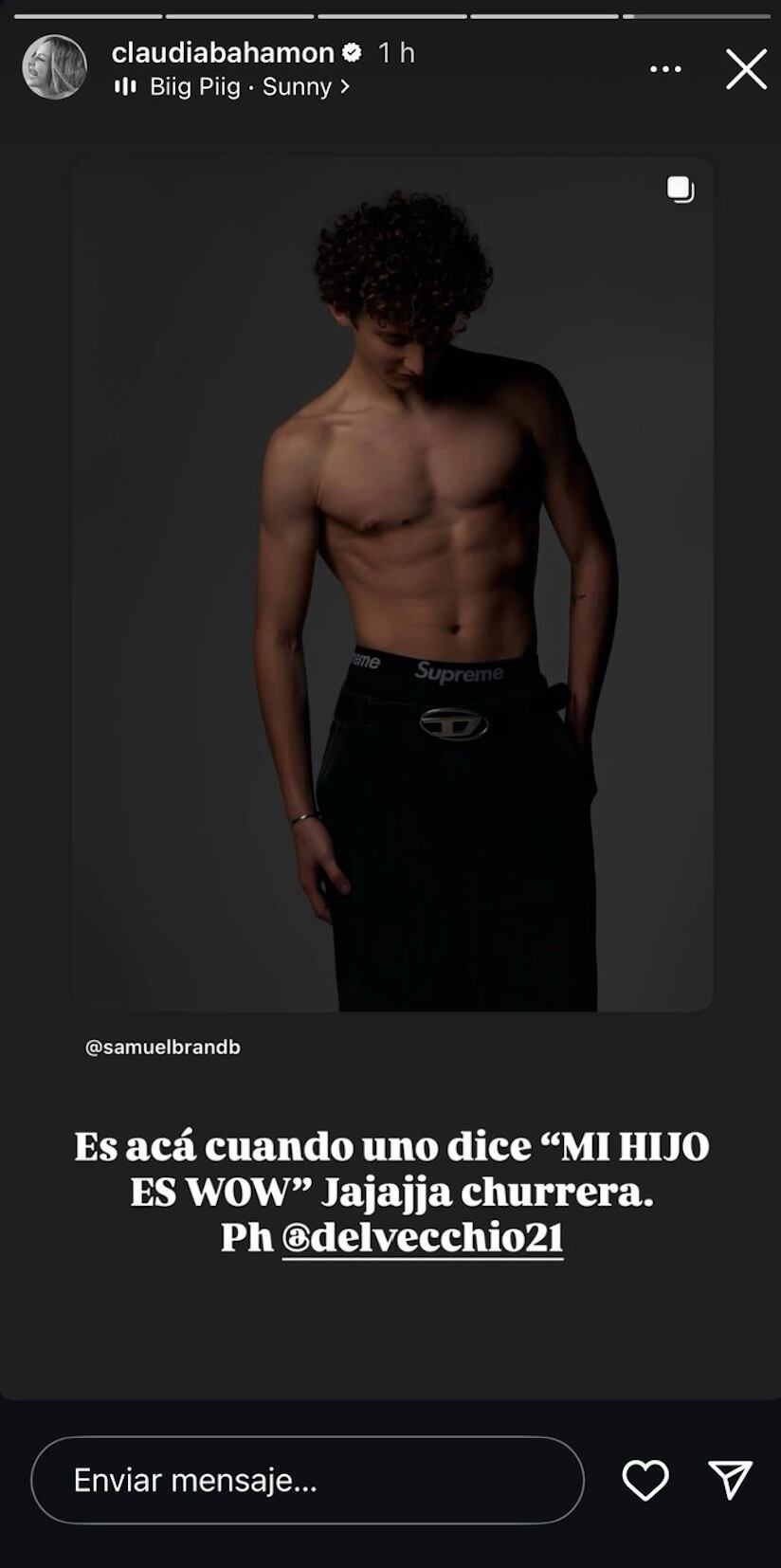 Claudia Bahamón presumió a su hijo en sus redes sociales.