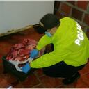 La carne podrida hallada por las autoridades