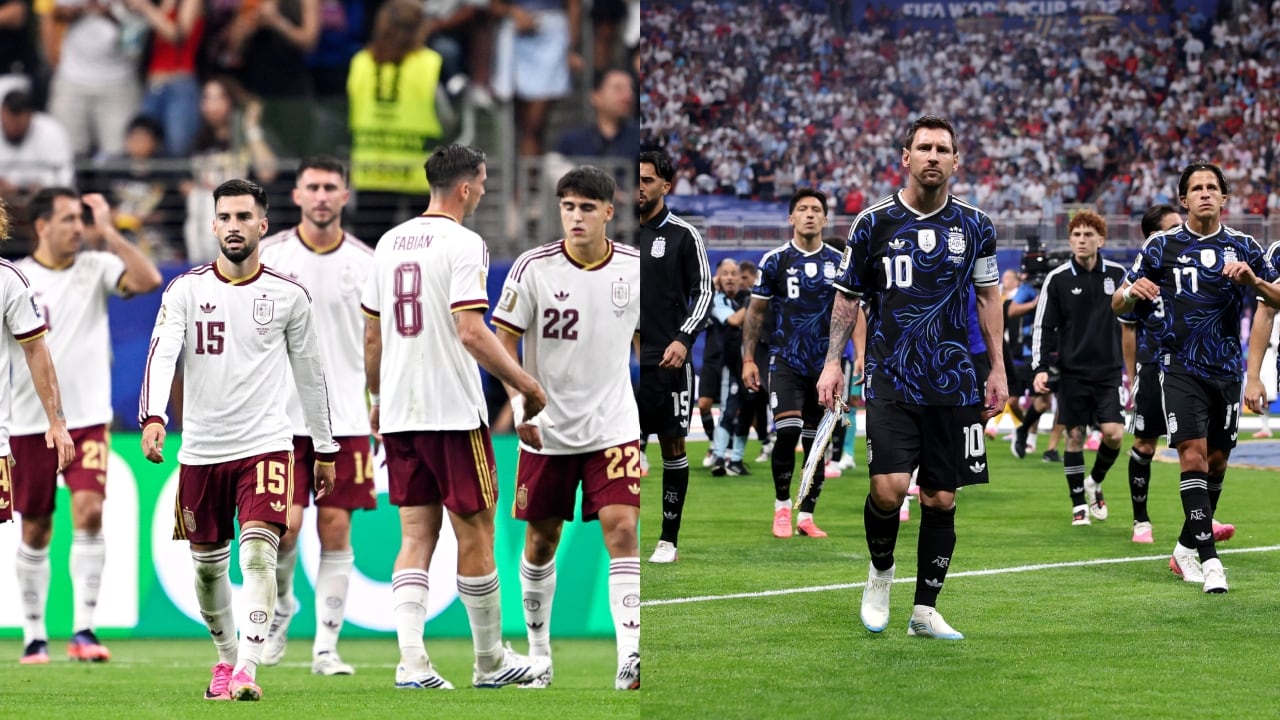 Selección de España y Selección de Argentina.