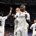 El brasileño Vinicius, con un golazo, abrió el marcador entre Real Madrid y Manchester City, por la Liga de Campeones.
