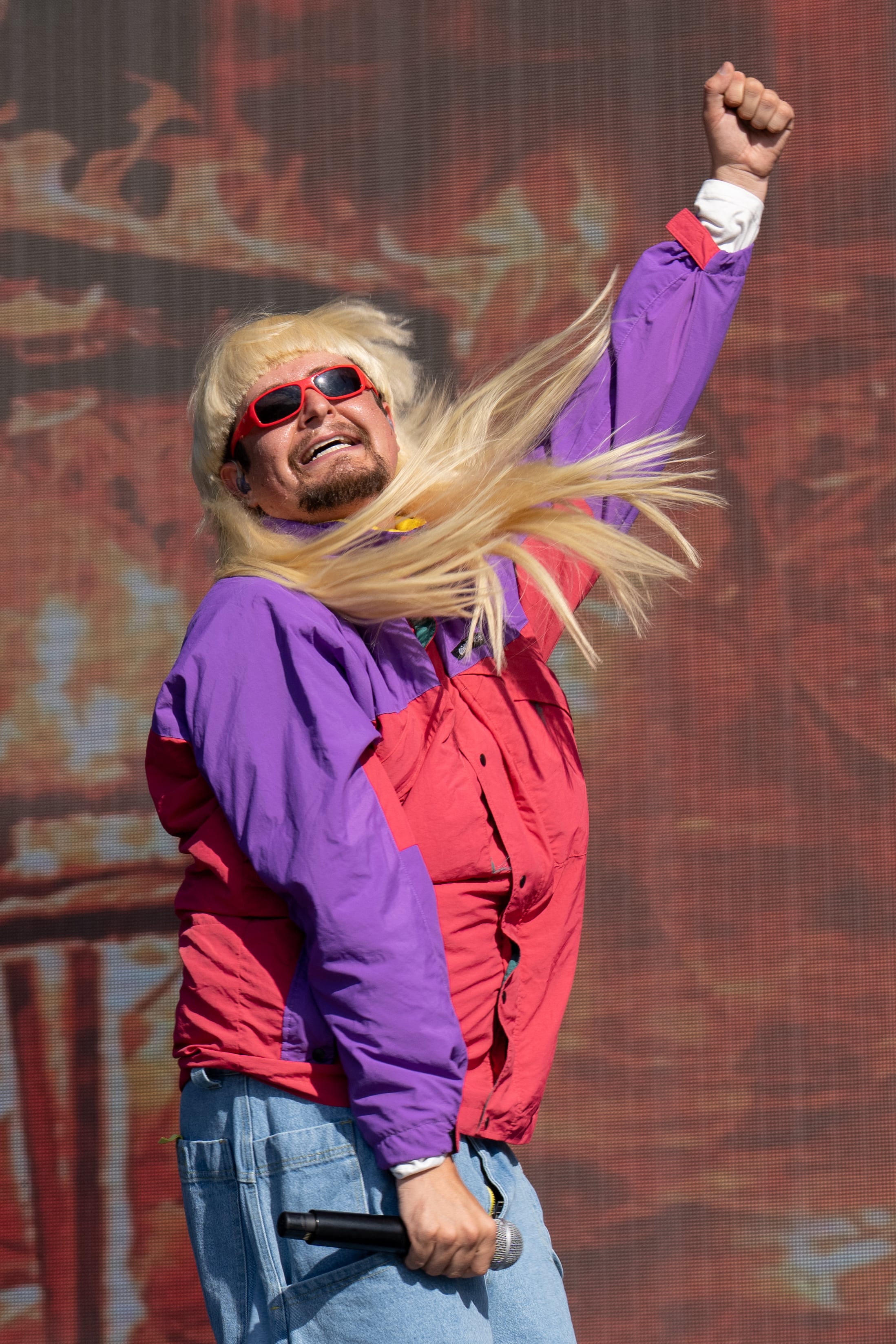 El cantante estadounidense Oliver Tree se presenta en el escenario durante el Festival de Música Austin City Limits en Zilker Park, Austin, Texas, el 16 de octubre de 2022.