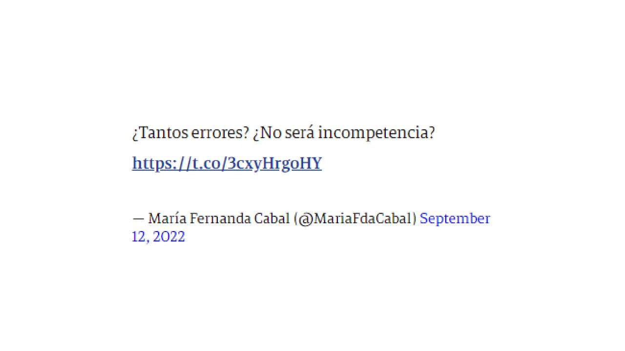 Trino María Fernanda Cabal sobre disculpas de Irene Vélez