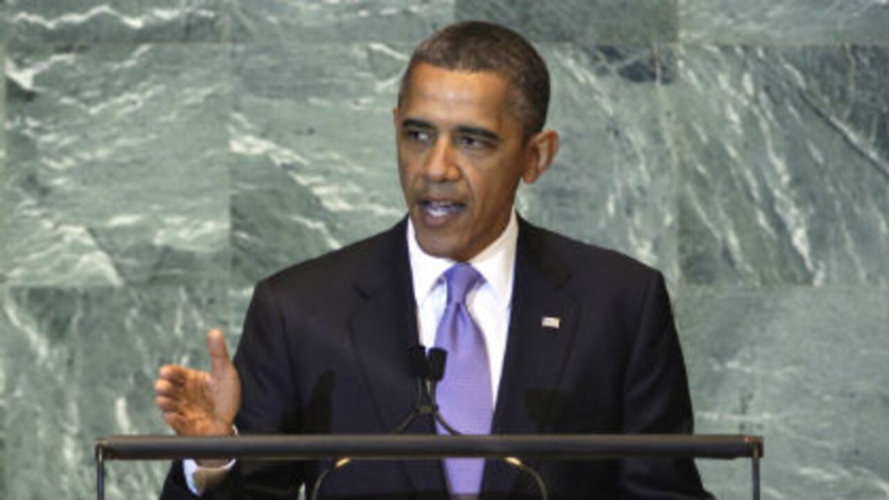 El presidente de los Estados Unidos, Barak Obama, en su discurso del 25 de septiembre ante las Naciones Unidas.