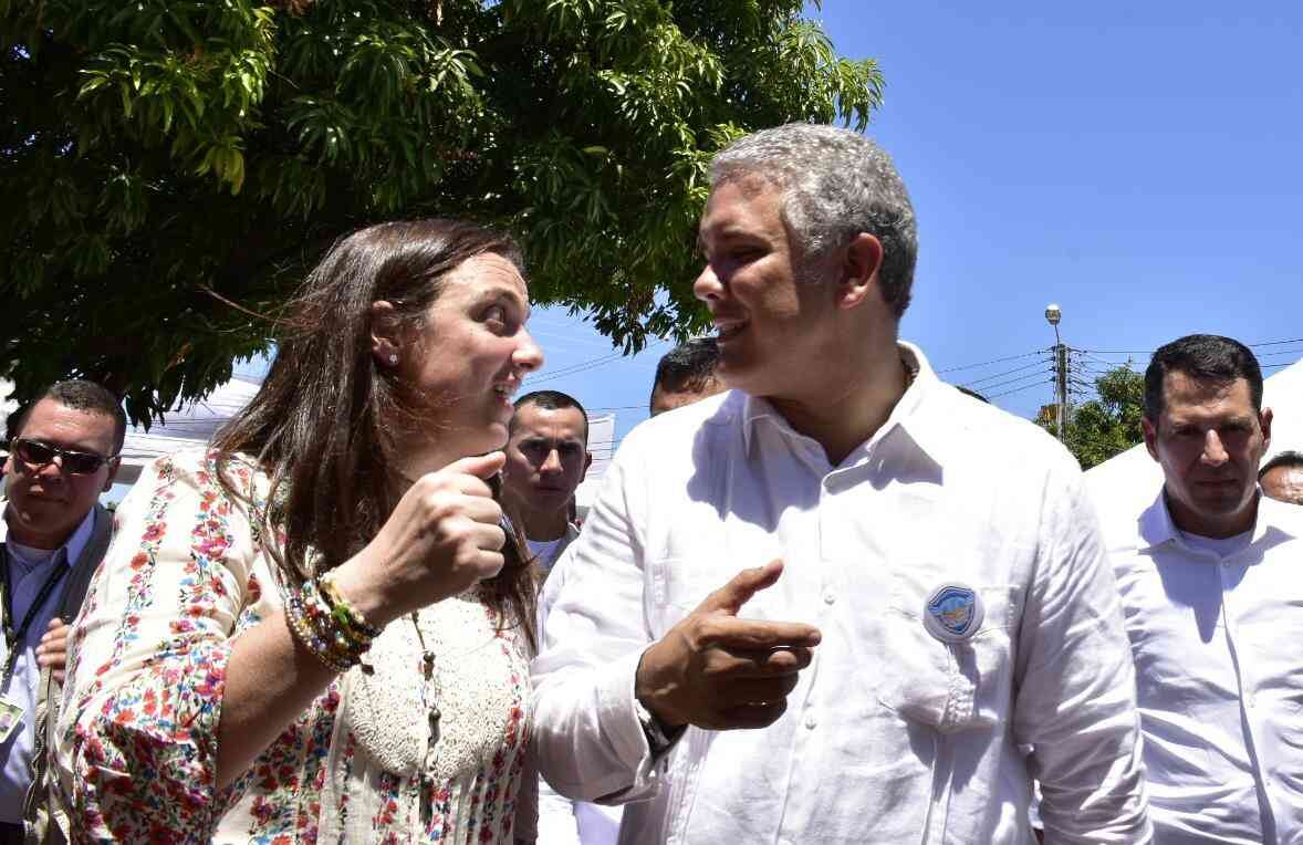 El presidente Iván Duque salió a respaldar a la ministra Karen Abudinen.