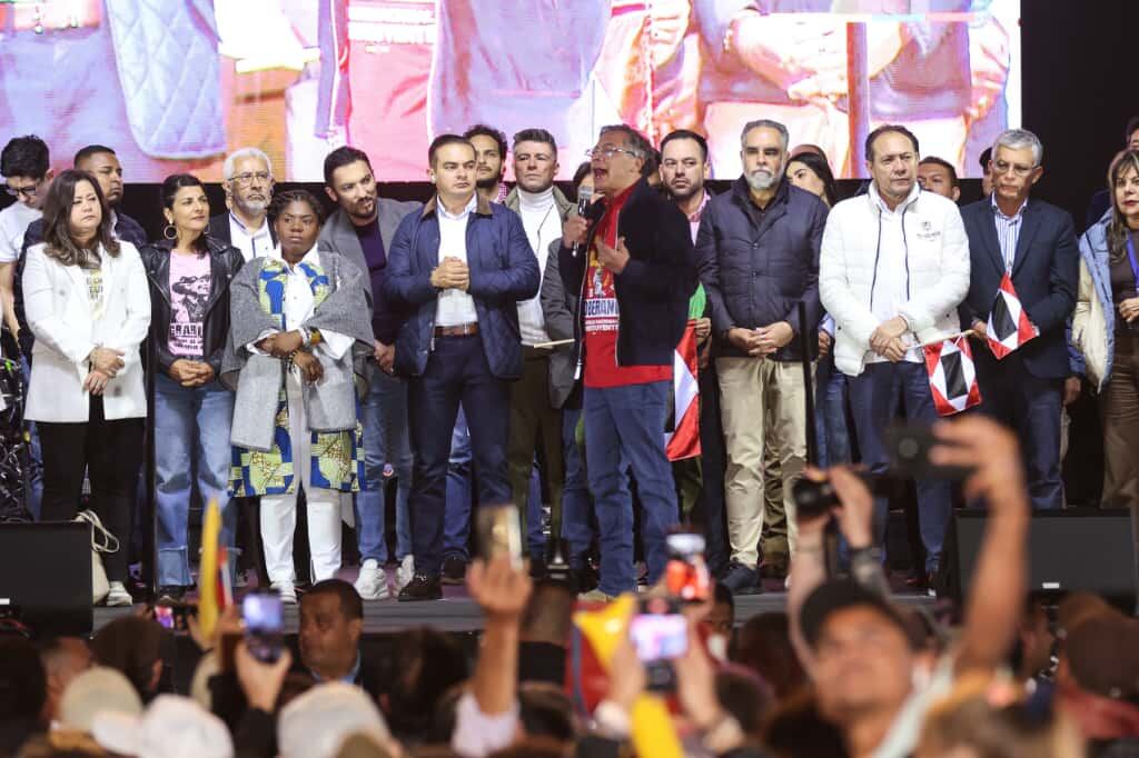 Presidente Gustavo Petro en la Plaza de Bolívar