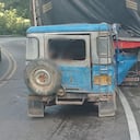 Las víctimas se movilizaban en este vehículo campero.