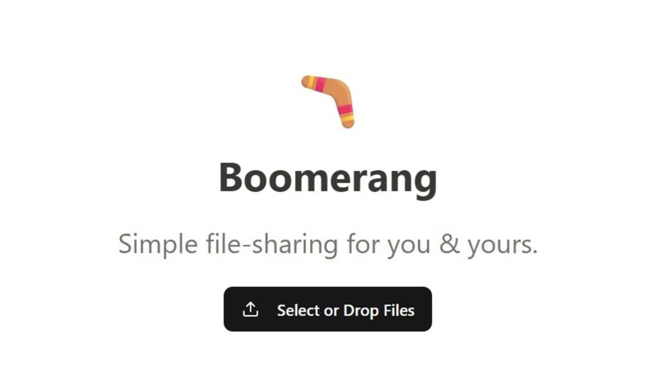 Pantalla de inicio de Boomerang.