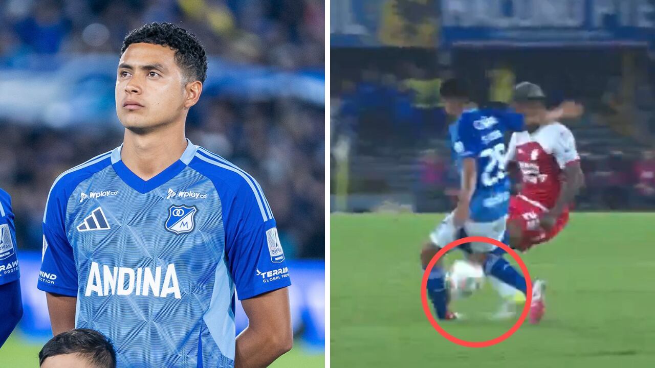 Millonarios dio parte médico oficial de Steven Vega tras dura falta recibida en el clásico ante Santa Fe.