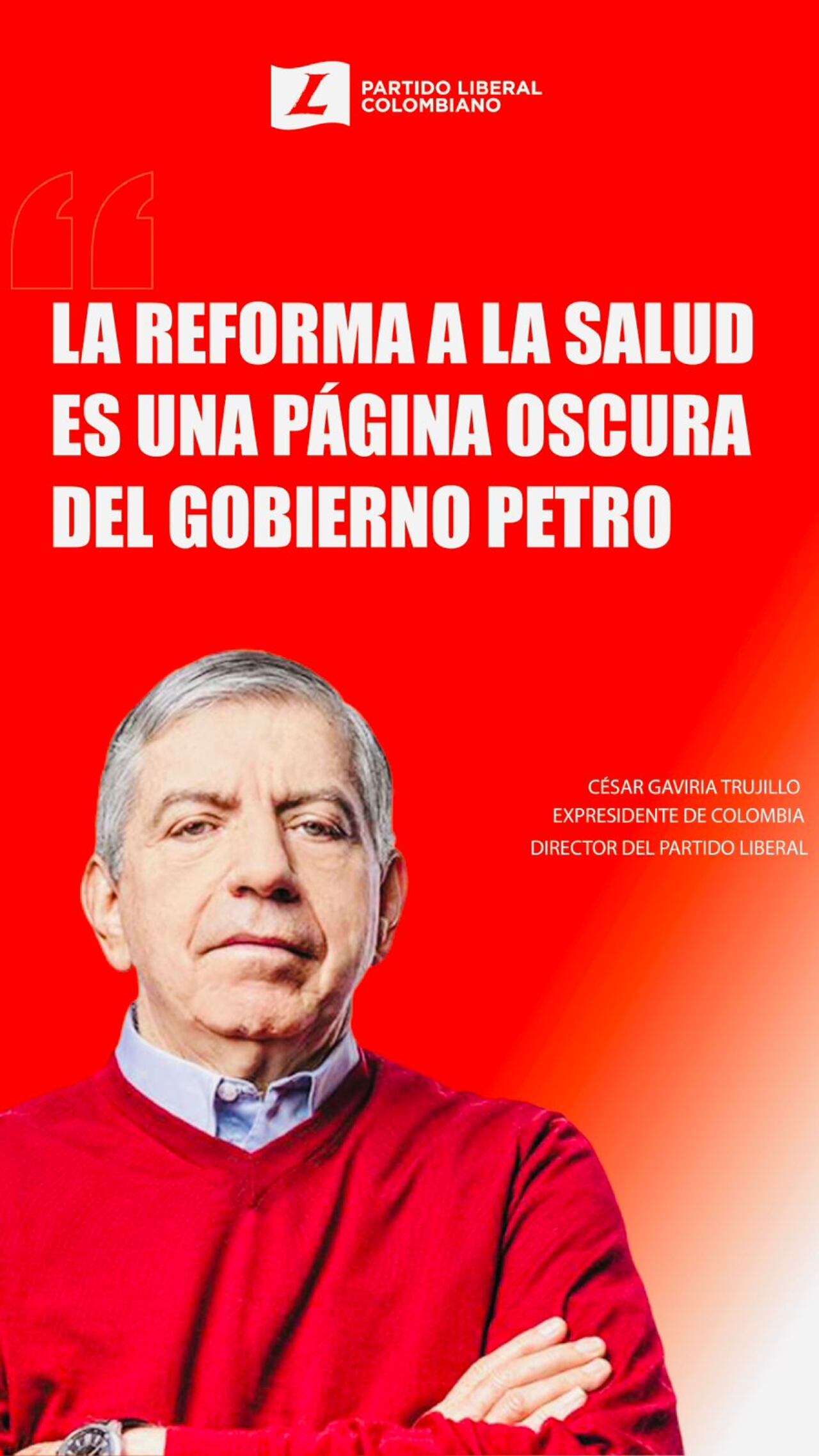 César Gaviria opina sobre la reforma a la salud.