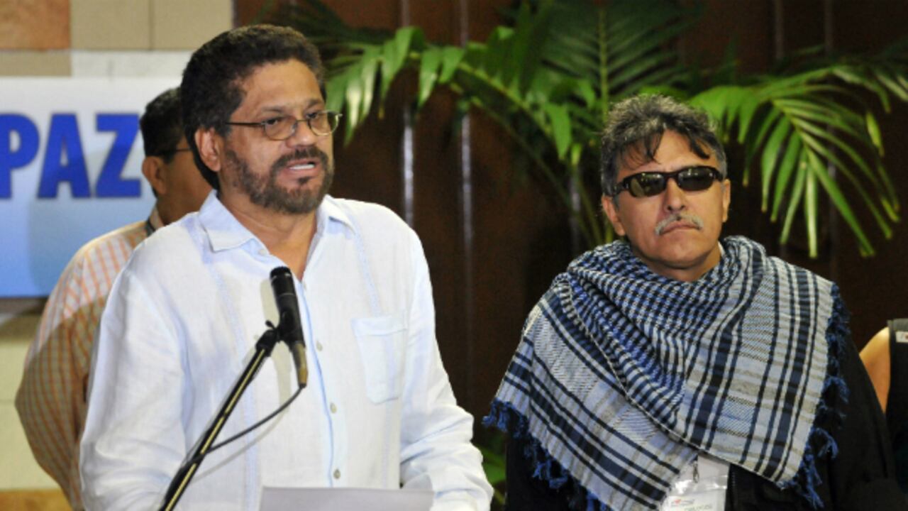 Iván Márquez leyó un comunicado de las FARC al inicio de las negociaciones sobre el tercer punto de la agenda.