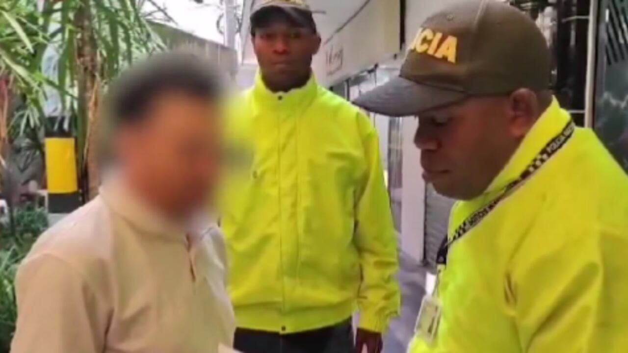 Momento de la captura del tío del futbolista Juan Fernando Quintero.