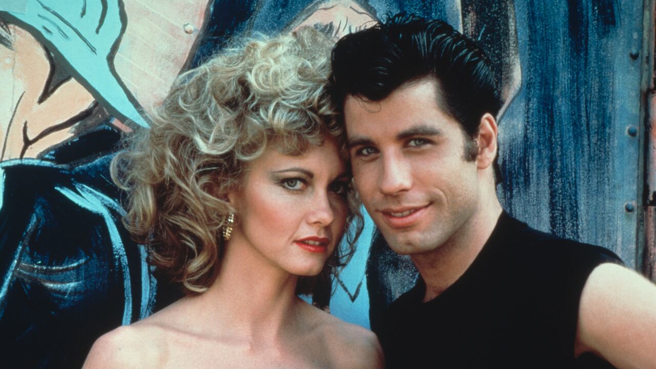 Olivia Newton-John y el actor John Travolta en la película Grease, 1978. Foto: Getty Images