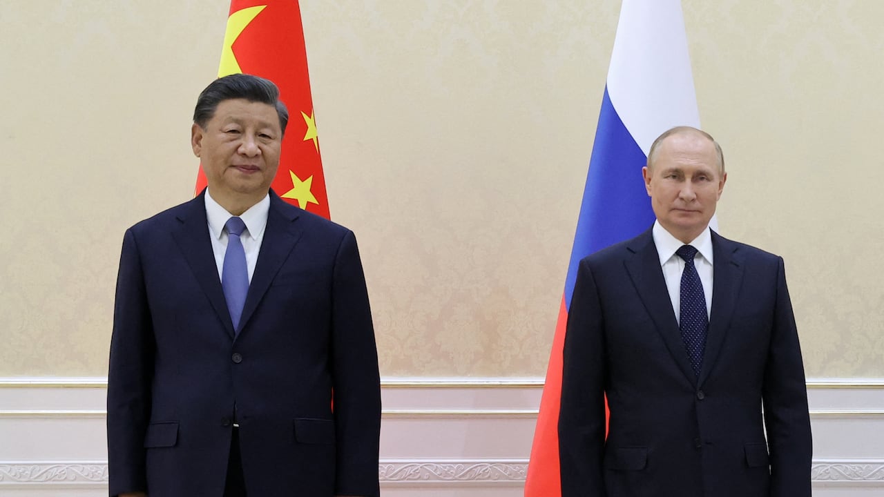 Xi Jinping, presidente de China junto a Vladímir Putin, presidente de Rusia.