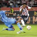 Carlos Bacca en el partido entre Junior y Unión Magdalena