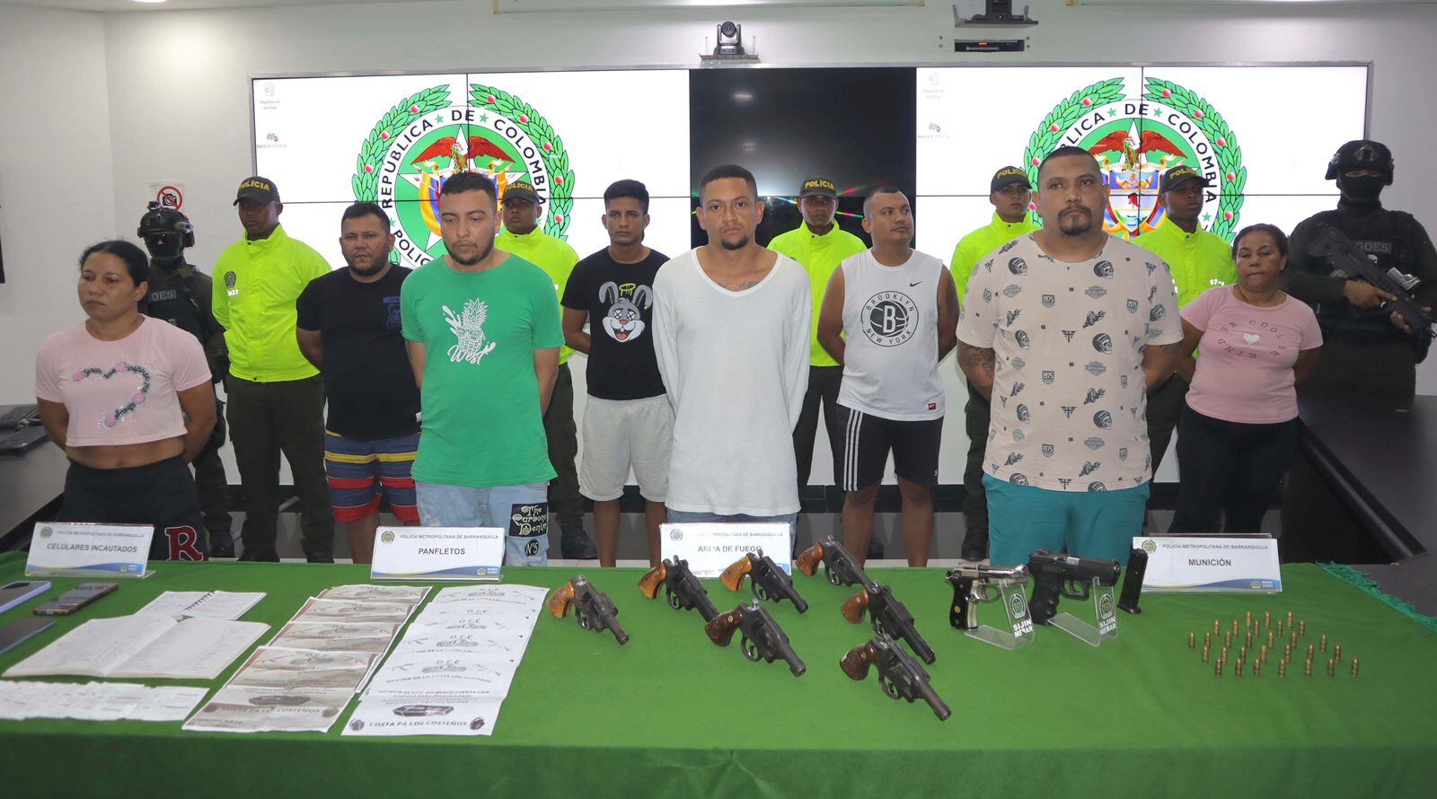 Capturados supuestos integrantes de Los Costeños en Barranquilla.