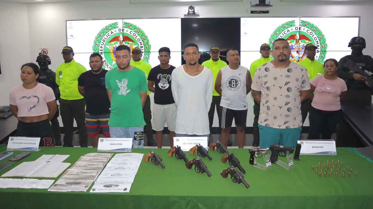 Capturados supuestos integrantes de Los Costeños en Barranquilla.