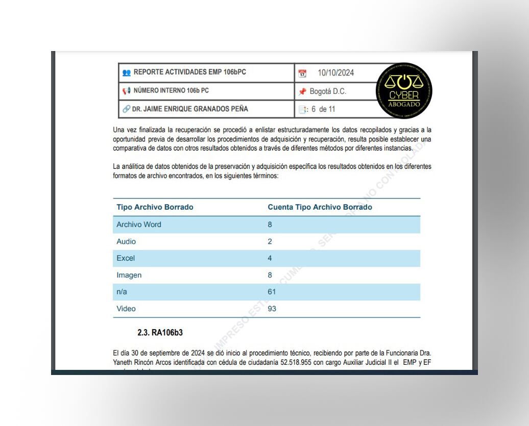 DOCUMENTO ARCHIVOS BORRADOS