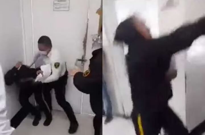 Vigilante y paciente protagonizaron pelea en el hospital Simón Bolívar de Bogotá.