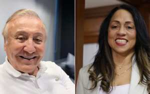 El excandidato presidencial Rodolfo Hernández y su fórmula vicepresidencial y ahora representante a la Cámara, Marelen Castillo.