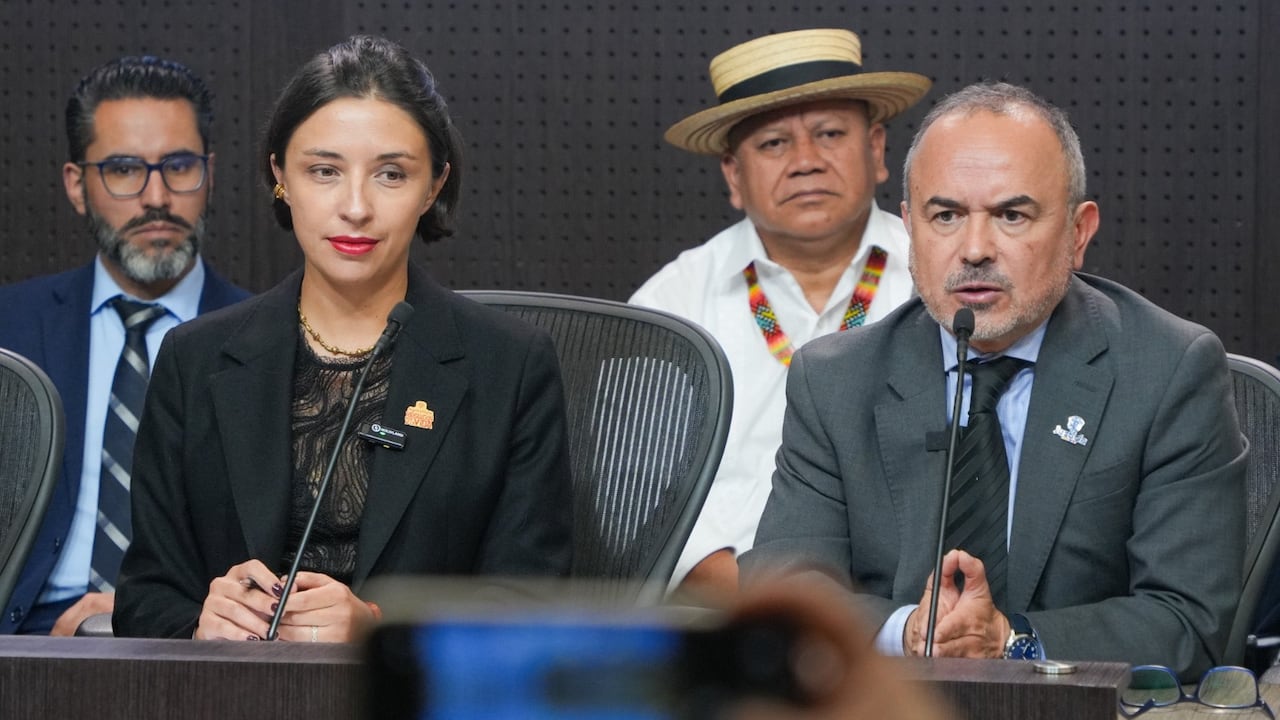 La ministra de Agricultura, Martha Carvajalino, y el ministro de Justicia, Jorge Iván Cuervo.