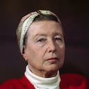 2/1968-Paris, France: Simone De Beauvoir in a head and shoulders shot.