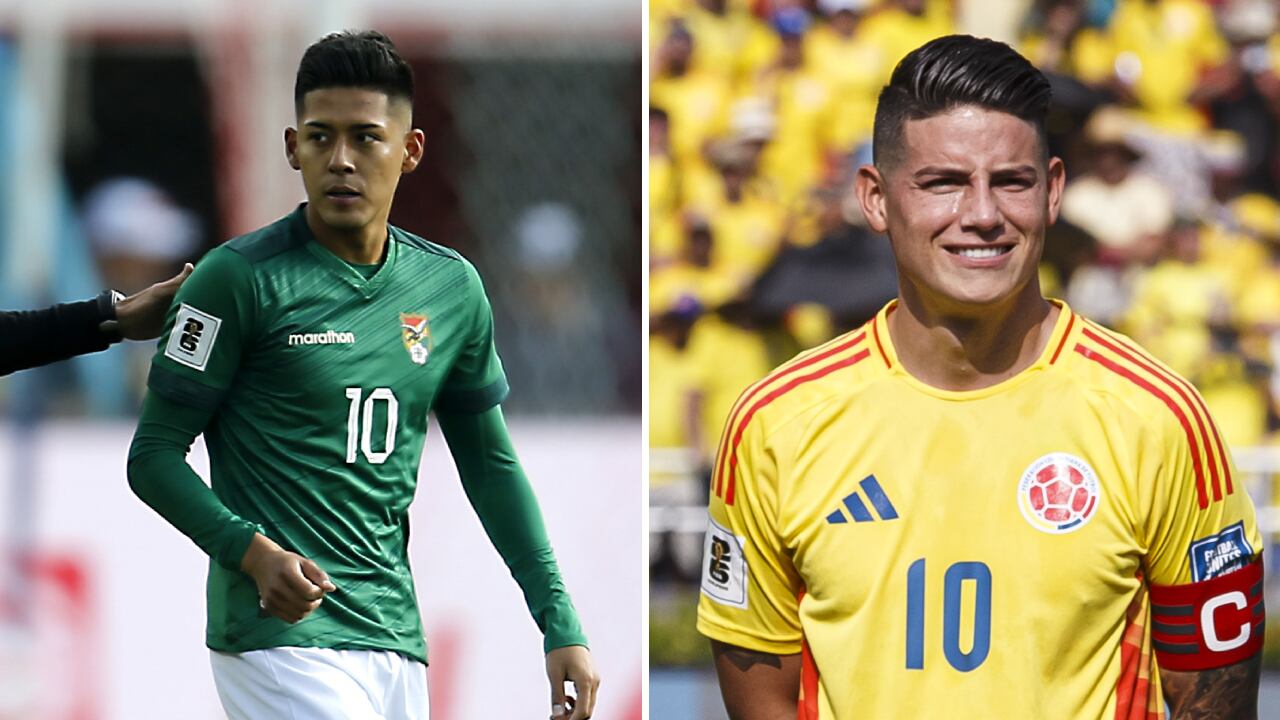 Ramiro Vaca y James Rodríguez, los número '10' de Bolivia vs. Colombia