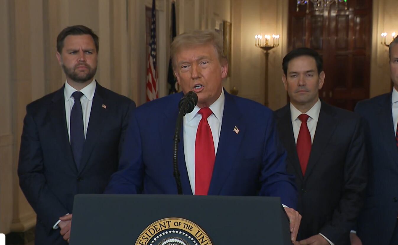 El presidente Donald Trump habla sobre los ataques de Estados Unidos a instalaciones nucleares a Irán.