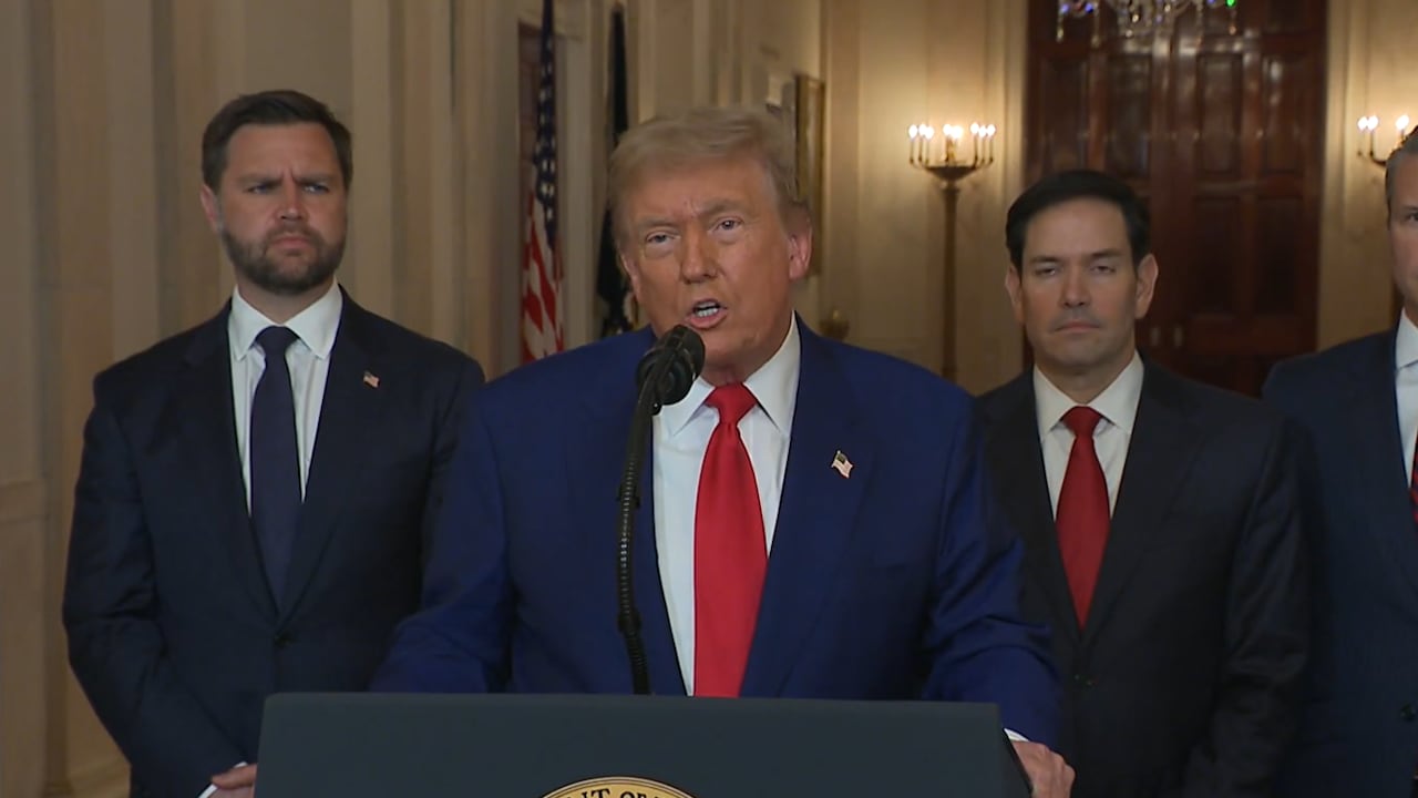 El presidente Donald Trump habla sobre los ataques de Estados Unidos a instalaciones nucleares a Irán.