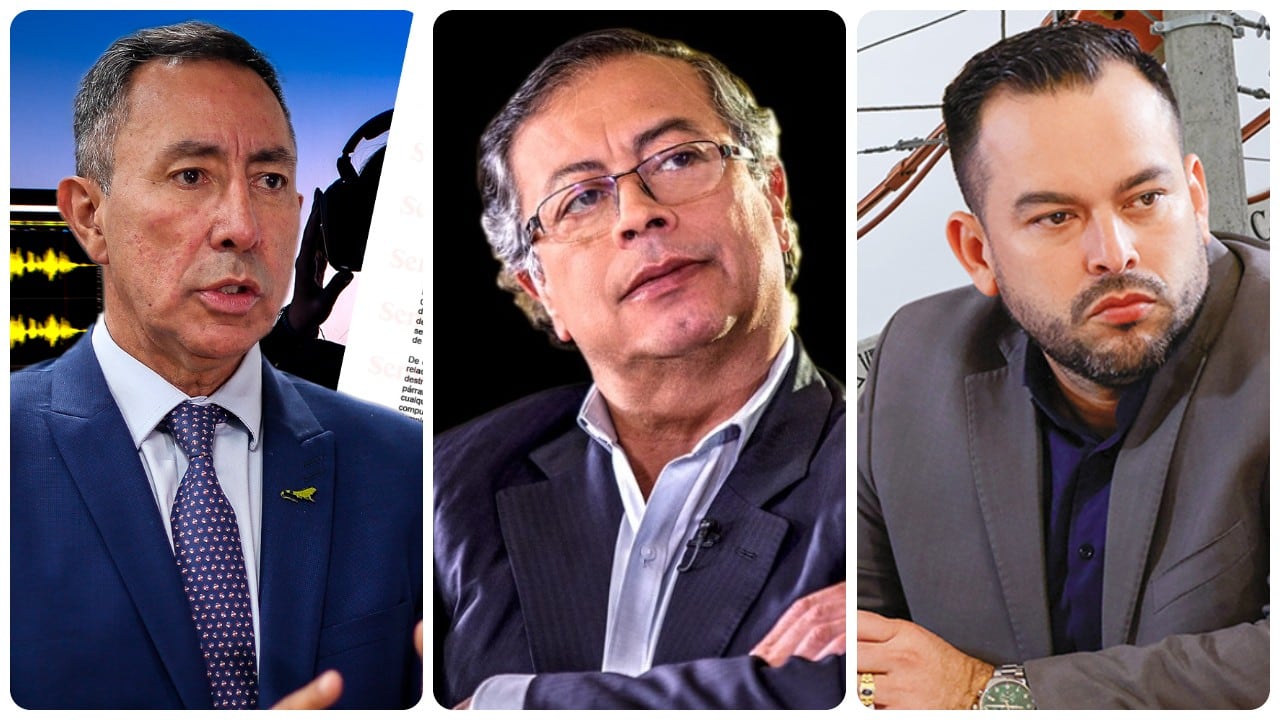 Ricardo Roa, Gustavo Petro y Edwin Palma.