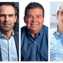 De izquierda a derecha: Federico Gutiérrez (Medellín), Roberto Ortiz (Cali), Alejandro Char (Barranquilla) y Jaime Andrés Beltrán (Bucaramanga)