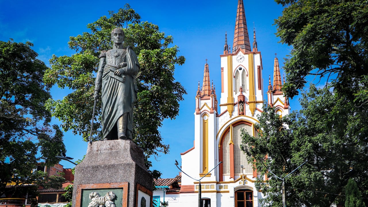 Parque principal de Amagá, Antioquia.