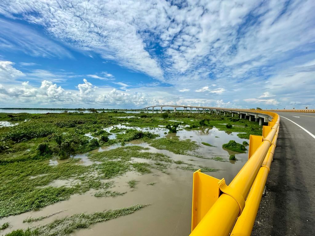 El puente Roncador, el más grande del país, el quinto en longitud de América Latina y pieza vital en la interconexión vial Yati–Bodega, que fue entregado a inicios de este año. Foto: Andrea Gómez - Semana