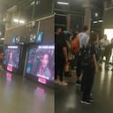 Hombre pidiendo auxilio en medio de un operativo de la Policía en el Metro de Medellín.