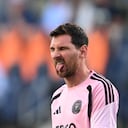 Lionel Messi en la previa de un partido de MLS con Inter Miami