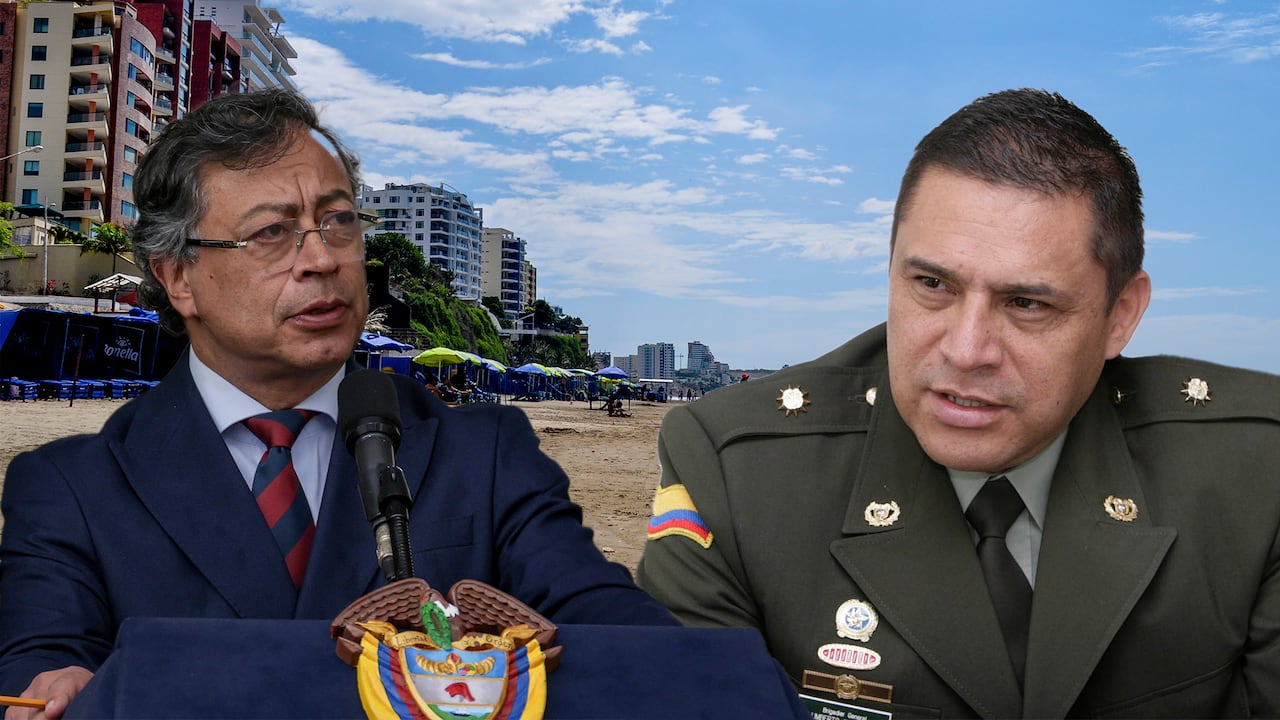 Gustavo Petro y el general Guatibonza.