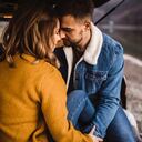 Lovely Couple Having Romantic Day Celebrating Holiday In Camper