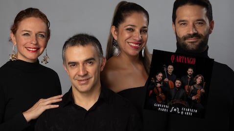 'Q- Artango' es el nuevo disco del Cuarteto Q-Arte y Giovanni Parra. Foto: Carlos Lema.