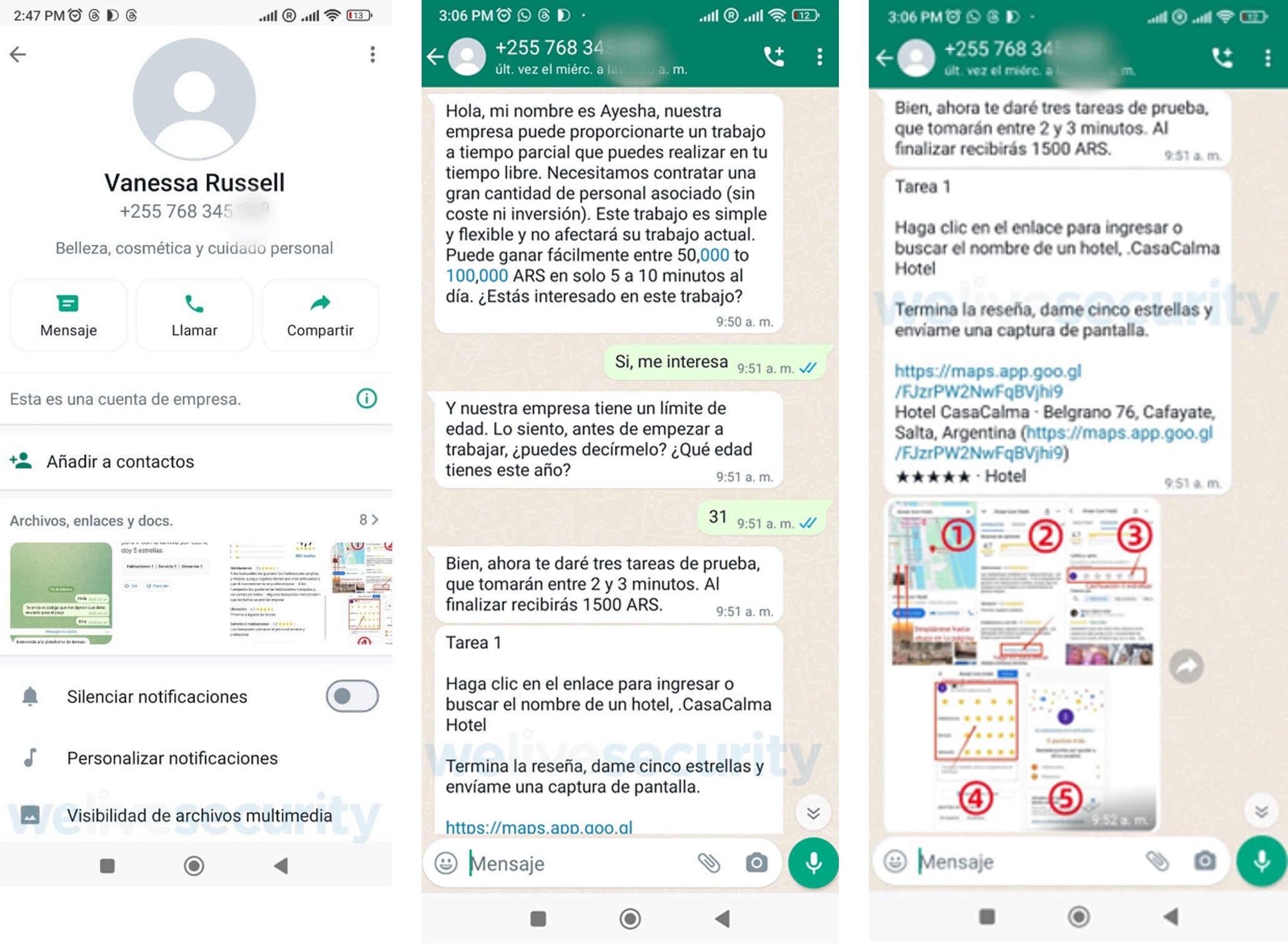 Estafa en WhatsApp con Google Maps