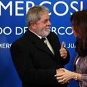 Luiz Inácio Lula da Silva, presidente de Brasil y Cristina Fernández, presidenta de Argentina.