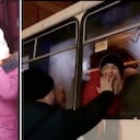 Conmovedoras imágenes se ven en algunos videos difundidos por Twitter, donde familiares deben separarse de sus seres queridos