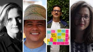 De izquierda a derecha: Andrea Cote,
Vito Apüshana, Luis Felipe Núñez y María José Navia.