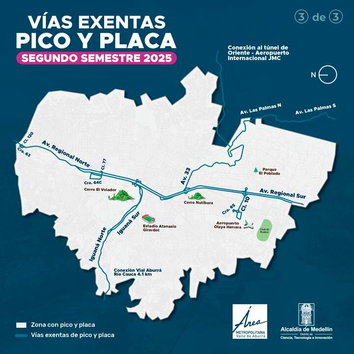 La medida del nuevo pico y placa en Medellín comenzará a regir este lunes 4 de agosto.