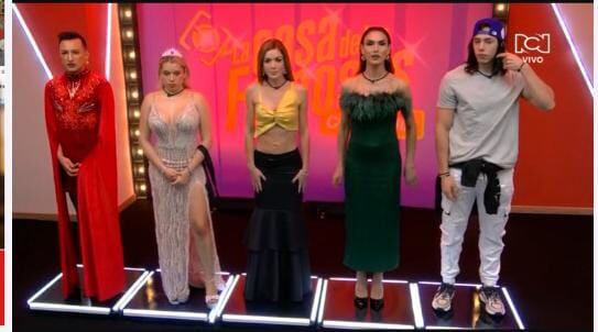 Nominados a la placa de eliminación en 'La casa de los famosos'.