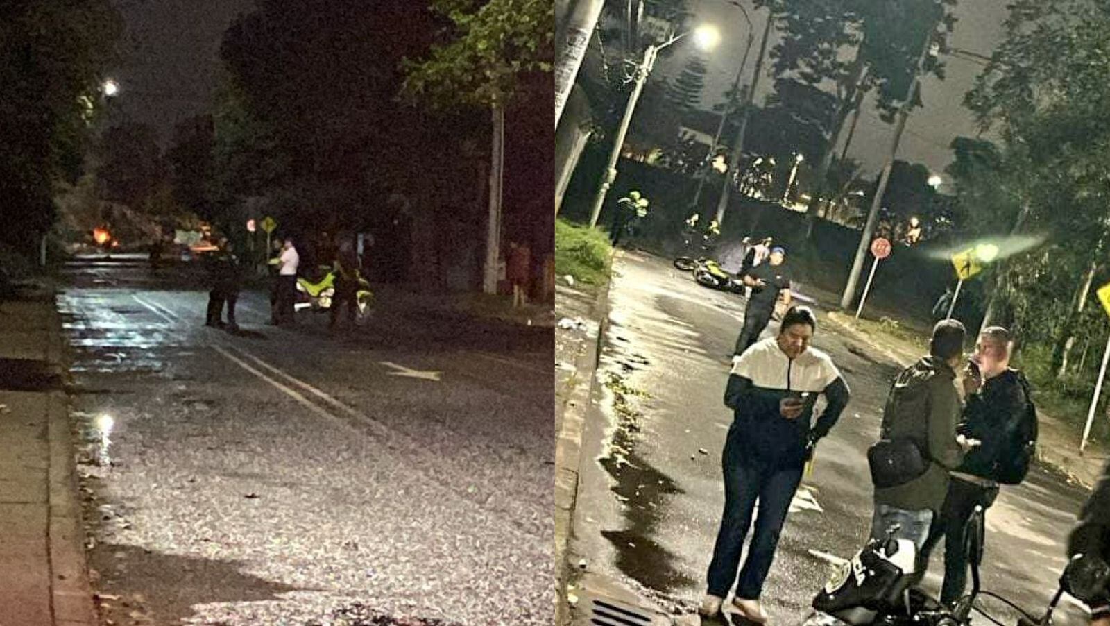 Sitio donde se registró el atentado con explosivos en el sur de Cali.