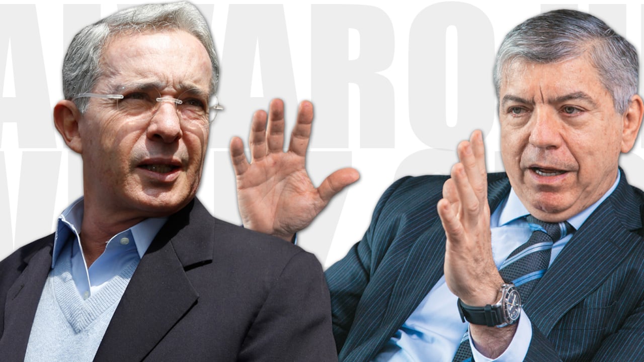 Álvaro Uribe Vélez y César Gaviria.