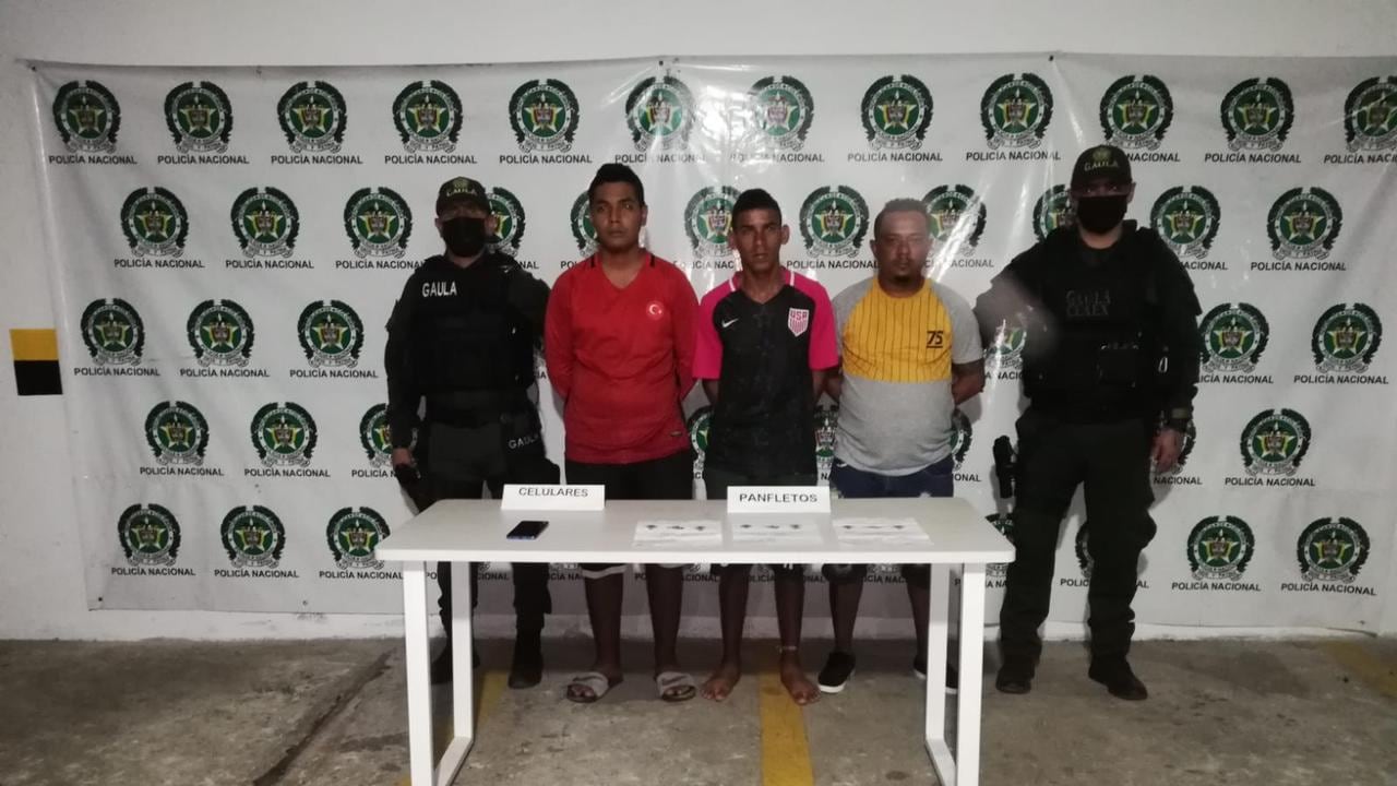 Capturados tres presuntos integrantes de 'Los Costeños' en Barranquilla.